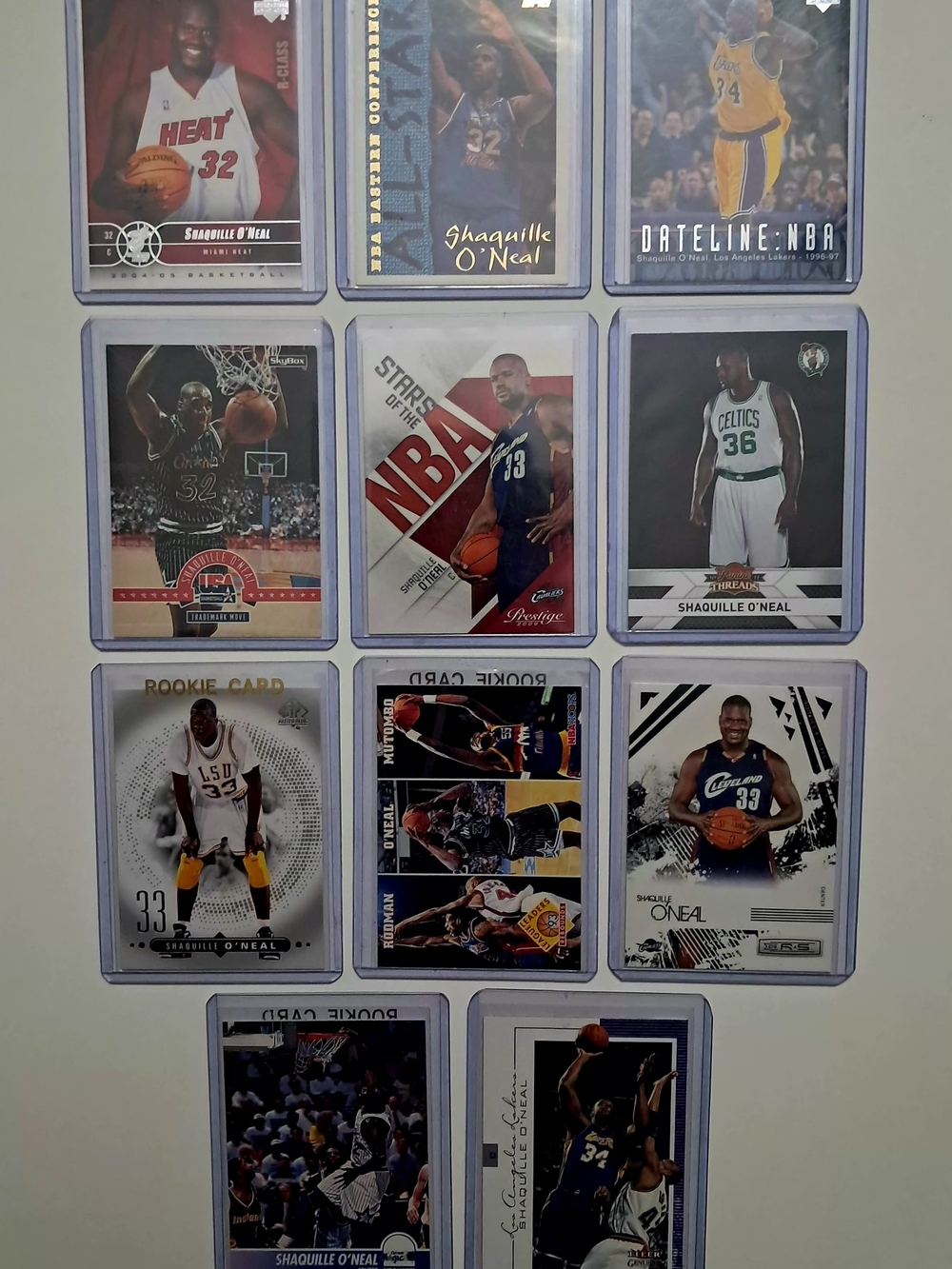 Shaquille O'Neal NBA Basketball Card Lot Of 11